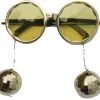 Overig Bril Disco Ballen Goud -Sinterklaas Verkoop bril disco ballen goud