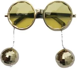 Overig Bril Disco Ballen Goud
