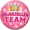 Overig Button XL Vrijgezellenteam Roze -Sinterklaas Verkoop button xl vrijgezellenteam roze
