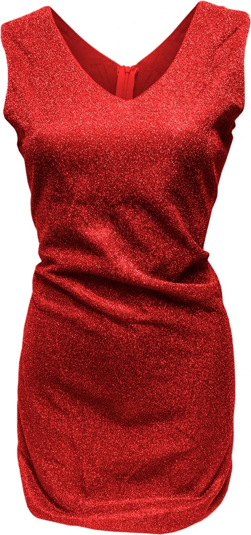 Overig Dames Glitter Jurkje Rood 4 Overig Dames Glitter Jurkje Rood - Afbeelding 2