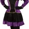Overig Dames Pieten Jurkje Paars-Zwart Met Petticoat