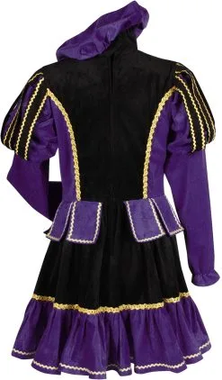 Overig Dames Pietenpak Murcia Zwart/Paars -Sinterklaas Verkoop dames pietenpak murcia zwart paars achterkant