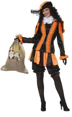Overig Dames Pietenpak Pepita Oranje-Zwart