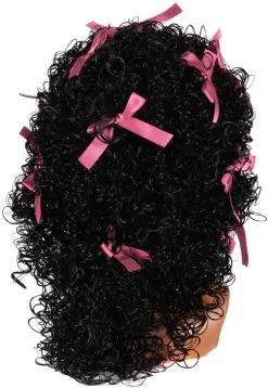 Overig Dames Pietenpruik Pepita Wetlook Met Roze Strikjes -Sinterklaas Verkoop dames pietenpruik pepita wetlook met roze strikjes achterkant