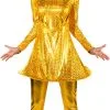 Overig Disco Jurk Holografic Gold Voor Dames