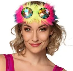 Overig Festival Bril Neon Rave Caleidoscoop