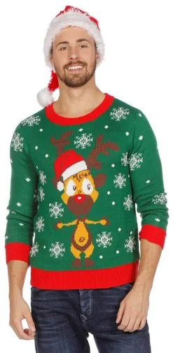 Overig Groene Kersttrui Met Rudolf -Sinterklaas Verkoop groene kersttrui met rudolf 5
