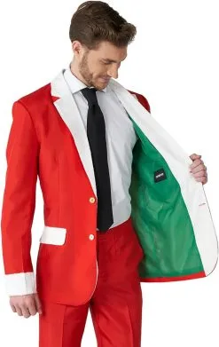 Herenkostuum Suitmeister Santa Faux Fur -Sinterklaas Verkoop herenkostuum suitmeister santa faux fur colbert binnenkant