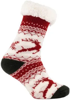 Overig Huissokken Rendier Rood/Wit