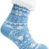 Overig Huissokken Sneeuwvlok Lichtblauw/Wit
