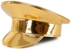 Overig Kapiteinspet Metallic Goud -Sinterklaas Verkoop kapiteinspet metallic goud zijkant 2