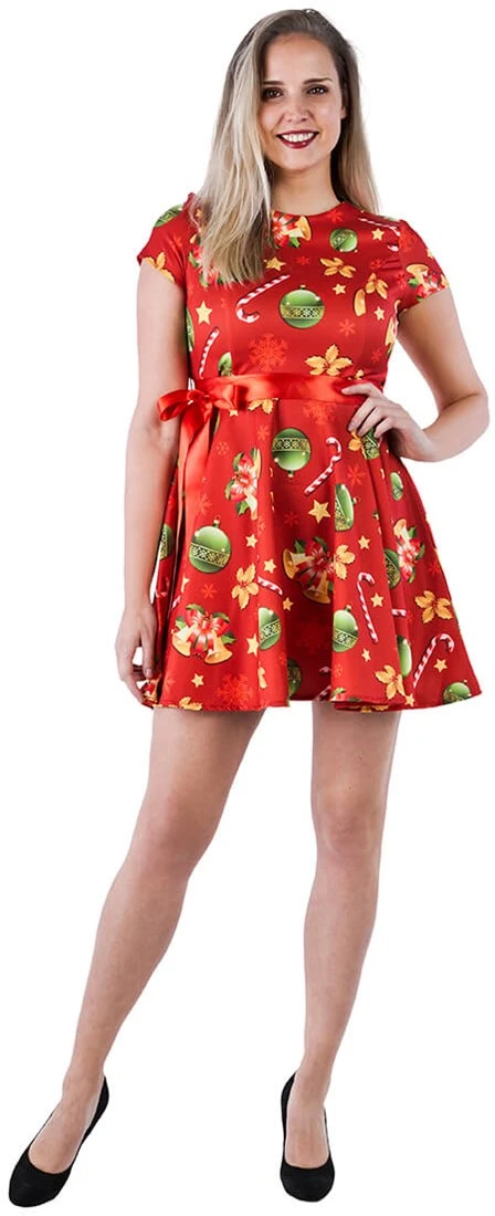 Overig Kerst Jurkje Christmas Bells Rood 3 Overig Kerst Jurkje Christmas Bells Rood