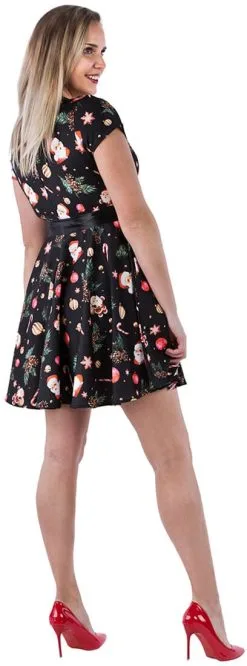 Overig Kerst Jurkje Santa Zwart -Sinterklaas Verkoop kerst jurkje santa zwart zijkant