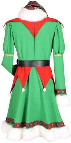 Overig Kerstelf Kostuum Vrouw Luxe 7 Overig Kerstelf Kostuum Vrouw Luxe -Sinterklaas Verkoop kerstelf kostuum vrouw luxe achterkant