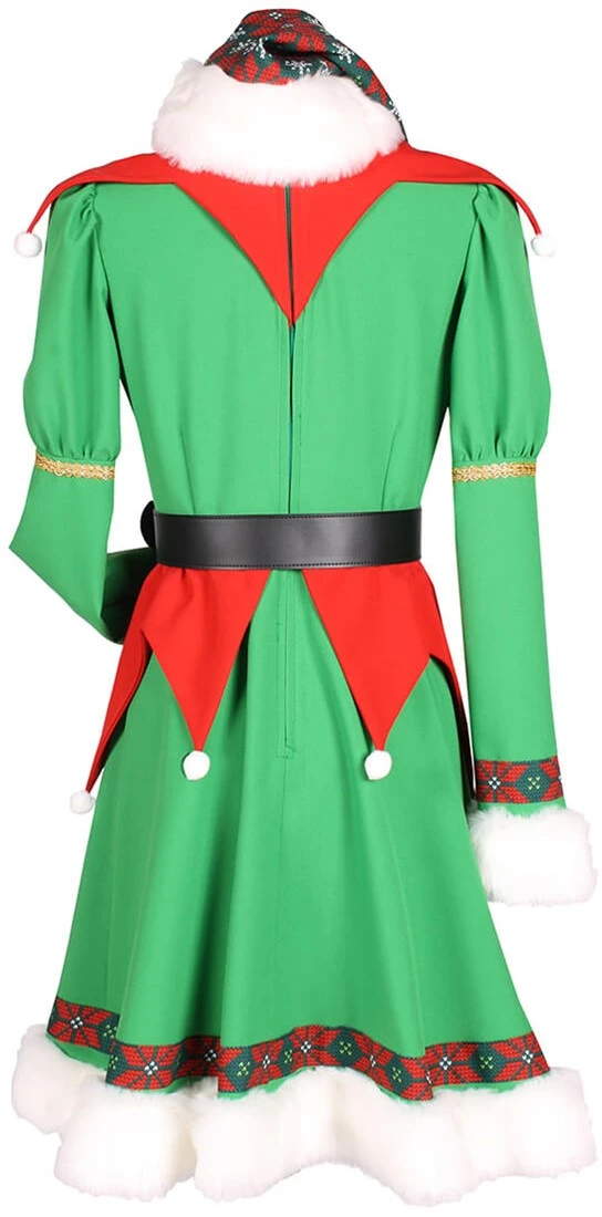 Overig Kerstelf Kostuum Vrouw Luxe 5 Overig Kerstelf Kostuum Vrouw Luxe - Afbeelding 3
