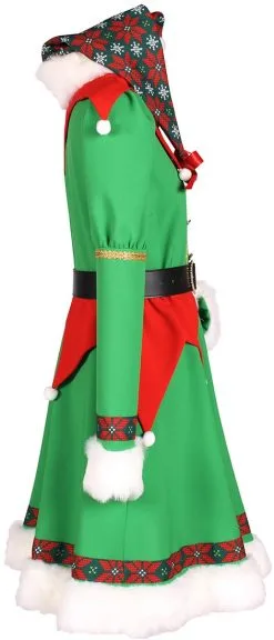 Overig Kerstelf Kostuum Vrouw Luxe 6 Overig Kerstelf Kostuum Vrouw Luxe -Sinterklaas Verkoop kerstelf kostuum vrouw luxe zijkant