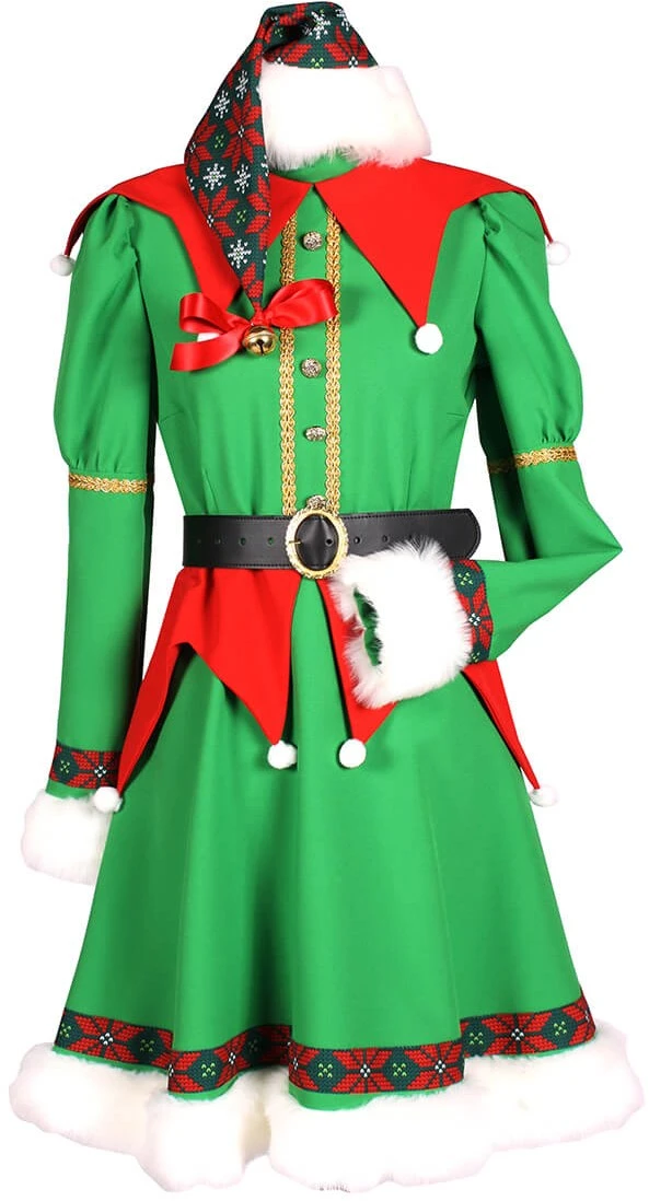 Overig Kerstelf Kostuum Vrouw Luxe 3 Overig Kerstelf Kostuum Vrouw Luxe