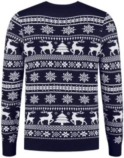 Overig Kersttrui Klassiek Donker Blauw 5 Overig Kersttrui Klassiek Donker Blauw -Sinterklaas Verkoop kersttrui klassiek donker blauw achterkant