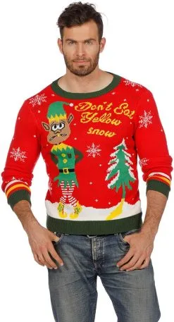 Overig Kersttrui Rood Met Kerstelf -Sinterklaas Verkoop kersttrui rood met kerstelf man