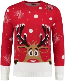 Overig Kersttrui Rudolph Peakaboo Snow -Sinterklaas Verkoop kersttrui rudolph peakaboo snow voorkant