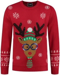 Overig Kersttrui Rudolph Stropdas Met LED-verlichting -Sinterklaas Verkoop kersttrui rudolph stropdas met led verlichting trui voorkant