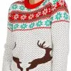 Overig Kersttrui Wit Met Rendieren -Sinterklaas Verkoop kersttrui wit met rendieren