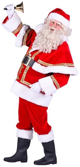 Overig Kostuum Kerstman Luxe Met Cape (Polyesther) 3 Overig Kostuum Kerstman Luxe Met Cape (Polyesther)