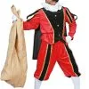 Overig Kostuum Zwarte Piet Luxe Met Cape Rood -Sinterklaas Verkoop kostuum zwarte piet luxe met cape rood