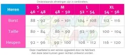 Overig Herenkostuum Bruidsjurk -Sinterklaas Verkoop maattabel 9888 5