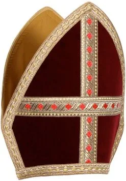 Overig Mijter Fluweel Wyber Luxe Wijnrood