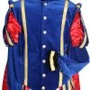 Overig Pietenkostuum Madrid Fluweel Met Cape Blauw-Rood