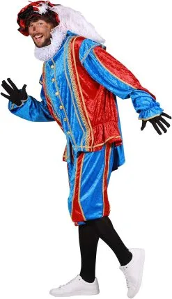 Overig Pietenpak Bilbao Blauw/Rood -Sinterklaas Verkoop pietenpak bilbao blauw rood zijkant