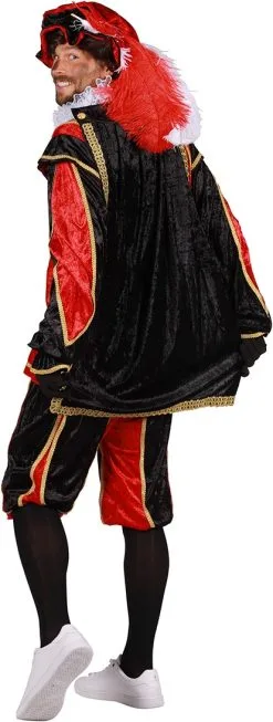 Overig Pietenpak Bilbao Zwart/Rood -Sinterklaas Verkoop pietenpak bilbao zwart rood achterkant