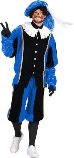 Overig Pietenpak Carlos Polyester Fluweel Blauw/Zwart