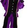 Overig Pietenpak Carlos Polyester Fluweel Paars/Zwart