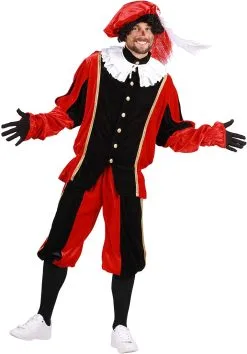 Overig Pietenpak Carlos Polyester Fluweel Rood/Zwart -Sinterklaas Verkoop pietenpak carlos polyester fluweel rood zwart 4