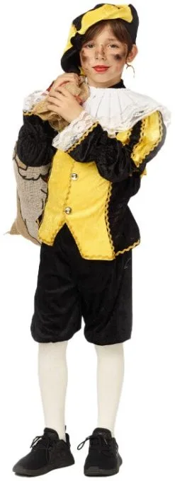 Overig Pietenpakje Kind Geel-Zwart Luxe 7 Overig Pietenpakje Kind Geel-Zwart Luxe -Sinterklaas Verkoop pietenpakje kind geel zwart luxe 2