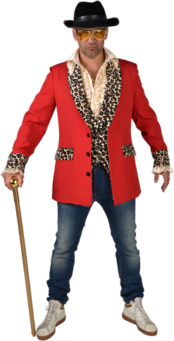 Overig Pooier Colbert Rood-Panter Voor Heren - Jaren 50 -Sinterklaas Verkoop pooier colbert rood panter voor heren jaren 50 3