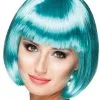 Overig Pruik Bobline Cabaret Turquoise