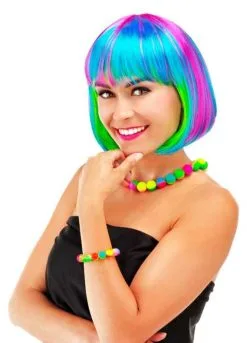 Overig Pruik Bobline Regenboog