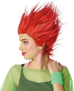 Overig Pruik Electric Shock Rood