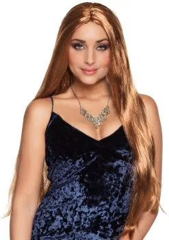 Overig Pruik Lang Haar Bruin