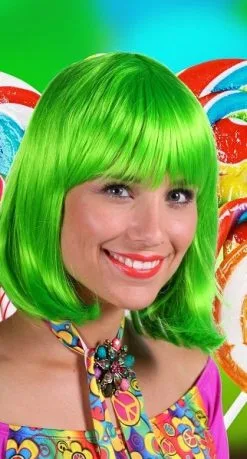 Overig Pruik Samantha Luxe Groen