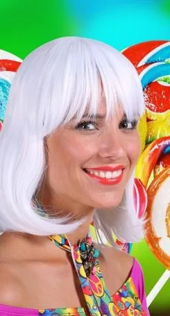 Overig Pruik Samantha Luxe Wit