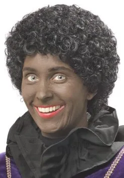 Overig Pruik Zwarte Piet Luxe XL