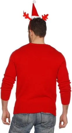Overig Rode Kersttrui Met Rendier 7 Overig Rode Kersttrui Met Rendier -Sinterklaas Verkoop rode kersttrui met rendier achterkant