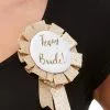 Overig Rozet Team Bride Glitter Goud