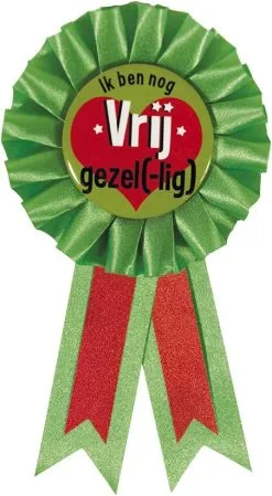 Overig Rozet Vrijgezel(-lig) Groen