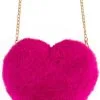Overig Tasje Hart Pluche Pink -Sinterklaas Verkoop tasje hart pluche pink