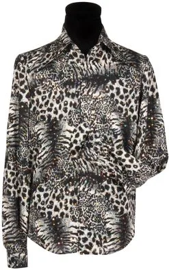 Overig Tiger King Blouse Panter Grijs Voor Heren